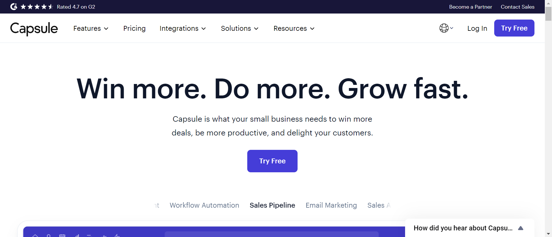 Capsule - best crm for small businesses