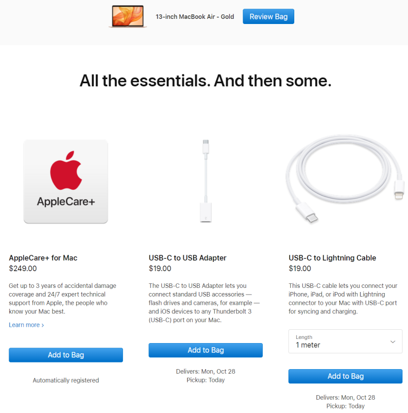 cross selling email example - Apple