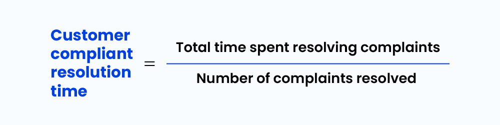 Customer compliant resolution time- customer service metrics