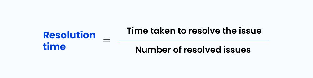 resolution time- customer service metrics