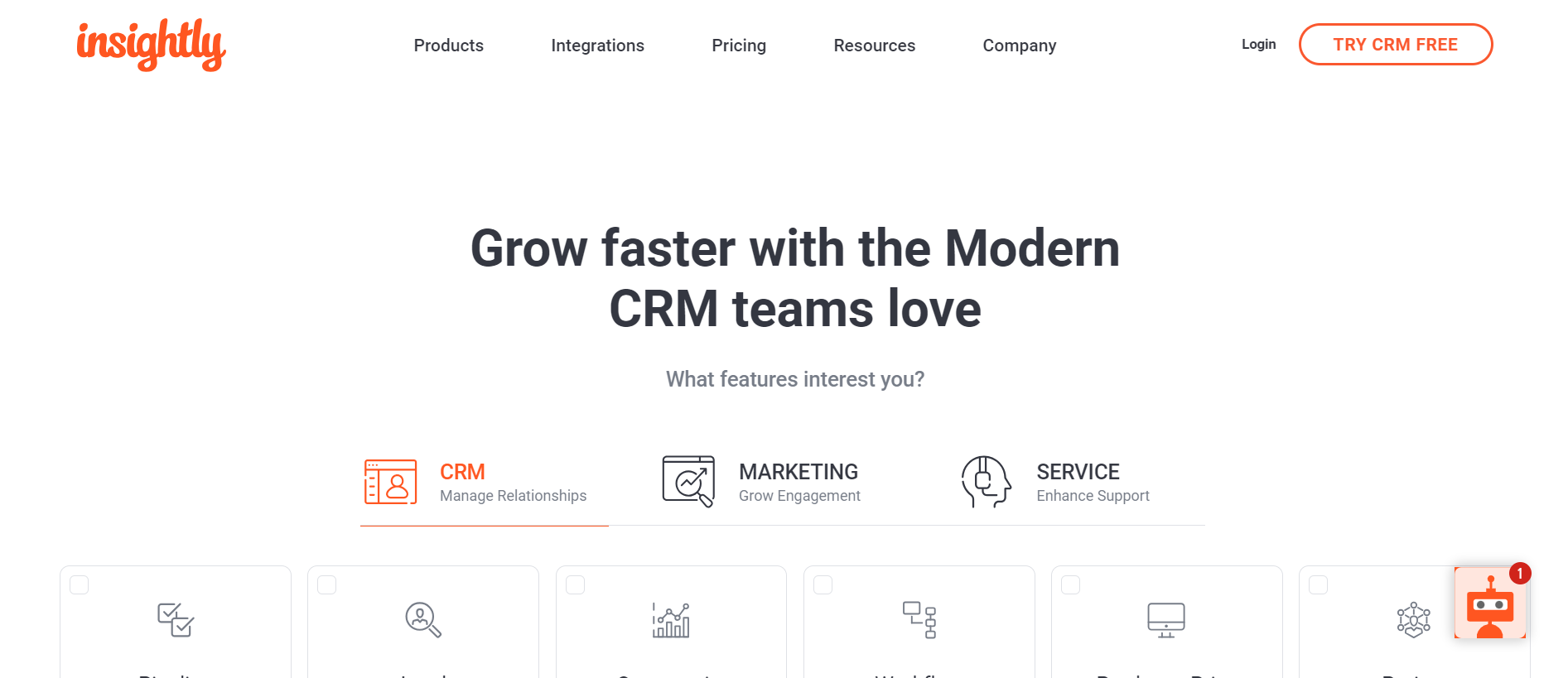 insightly crm- crm for startups