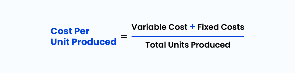 Cost per unit produced formula - automotive kpi