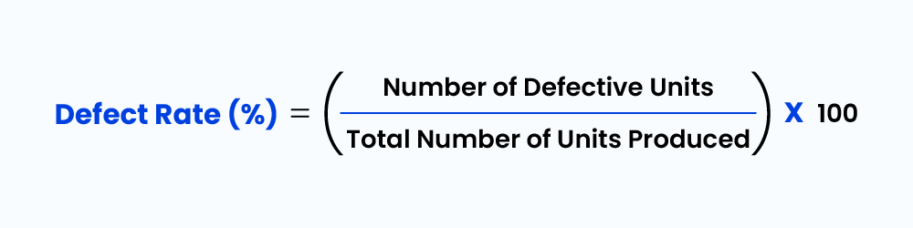 Defect rates formula - automotive kpi