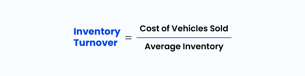 Inventory turnover formula - automotive kpi