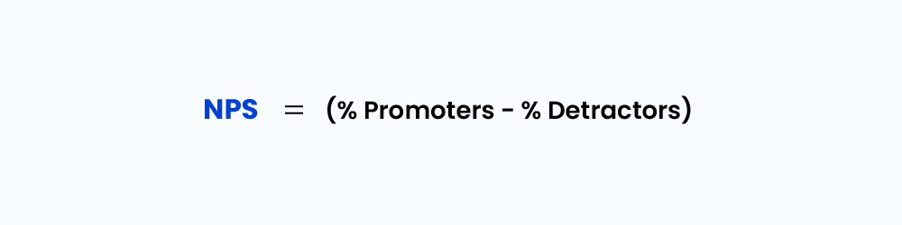 Net promoter score formula