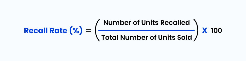 Recall rates formula - automotive kpi